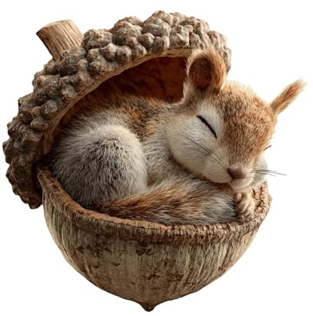 Generisch Waldtier-Eichel-Ornamente – Gemütliche Wald-Weihnachtsdekoration, 2D-Tierdekoration aus Acryl, 2026 Neue Tannenzapfen-Tierdekorationen, für Weihnachtsbaumschmuck (#A)