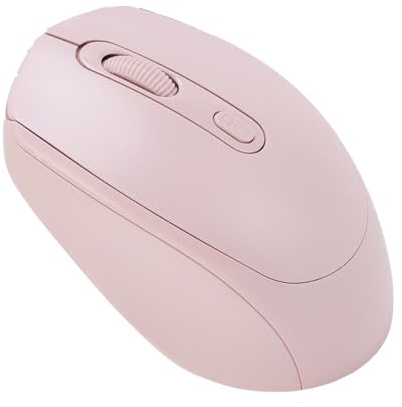 Fockety Kabellose Maus, 2 Modi, 2,4 G, Schlanke, Leise Maus für Gaming, 800, 1200, 1600 DPI, Verstellbare Tragbare Computermaus für Laptop, Desktop, Notebook (PINK)