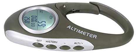 Stylebest Digitales Höhenmesser-Barometer, Multifunktionales ABS-Gehäuse mit Hintergrundbeleuchtung und Peilrichtungsuhr, Temperatur-Wettervorhersage, für Outdoor-Sportarten