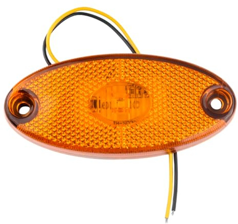 Feu de Position Latéral à LED Générique, 12V Lampe de Signalisation Jaune, Feux de Gabarit Camping Car Résistant et Étanche, Haute Visibilité Nuit, pour Remorque, Camion, Camping-Car, Utilitaire