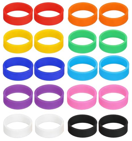 Silicone Ring, Small Elastic Bands, Multicolor Silicone Rubber Bands, 20pcs | Premium Silicone Offers Excellent Elasticity, Wear-Resistant Bands Bundle Items Securely, Suitable for Outdoor Organizing