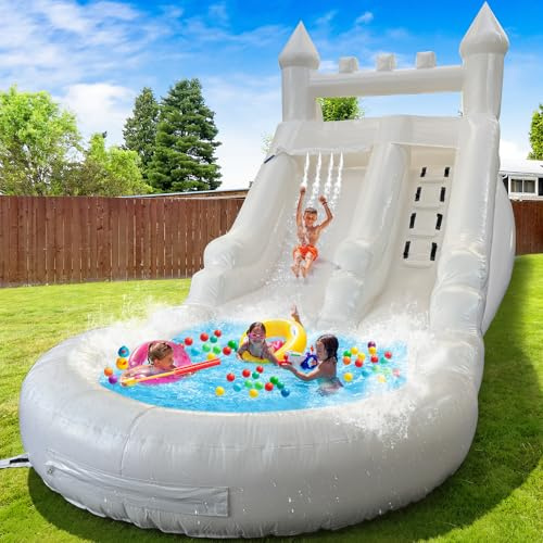 Commercial Grade Water Slide 21'x9'x12' Inflatable with Pool for Kids and Adults (with Blower Include), Wet Dry Use, Summer Splash Fun