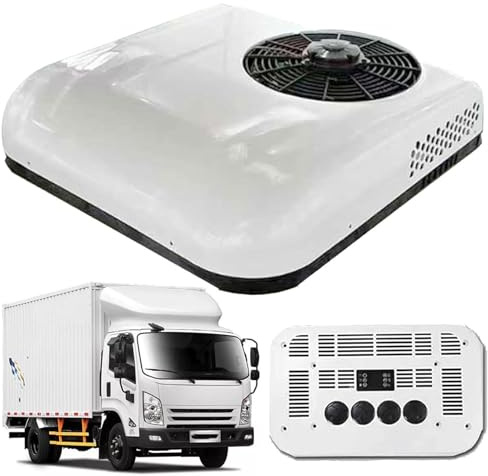 12V RV takluftkonditionering, uppvärmning och kylning, ultratyst 12 volt DC AC-enhet, snabb kylning och enkel installation White-12V