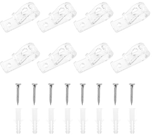 HAPINARY 8pcs Curtain Hook Plastic Iron Vertical Blind Hooks for Headrail