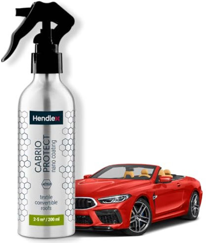 Hendlex Cabrio Protect, Impermeabilizzante Capote, Spray Nano per Tessuto Auto e Protezione Idrorepellente, Trattamento Tetto Cabrio, 200ml