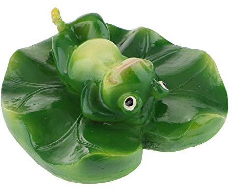 D DOLITY Schwimmfrosch auf Blatt Schwimmtier Grten Teich Deko, Schildkröte in verschiedenen Bildung - B# auf dem Rücken Frosch
