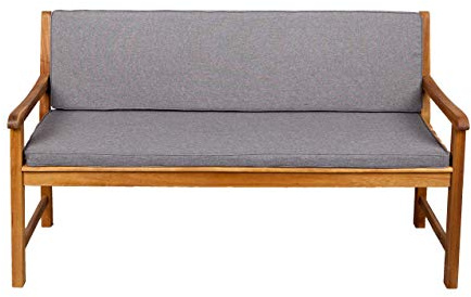 Gutekissen® Bankauflage Terrassen-Rasenbank oder Schaukel Gartenmöbel FK5 (170x40x50, Hellgrau)