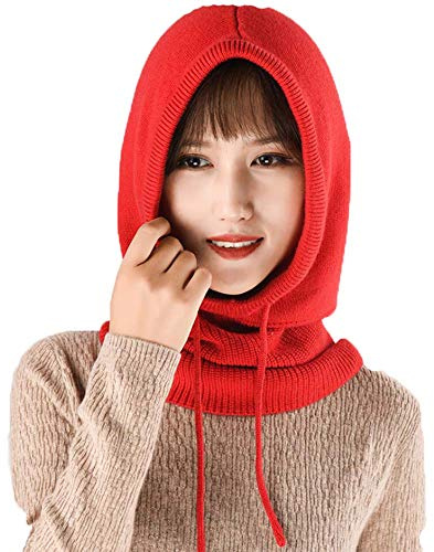Yekeyi Winterhaube, gestrickt, aus Kaschmir, Skimaske, Outdoor-Mütze, für Damen
