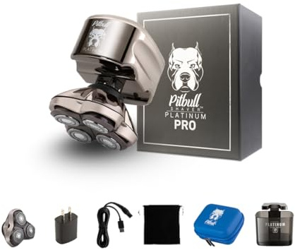 Pitbull Platinum PRO + CR3 – beste Geschenk für Ihren Mann, Elektrorasierer für Herren mit einer zusätzlichen CR3-Klinge