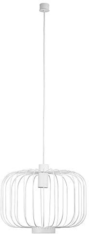 s.luce Rooms L direkt & indirekte Gitter-Hängeleuchte Ø48cm Gitterleuchte Metall Pendelleuchte, Farbe:Weiß