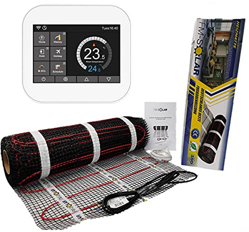 10 m² Calefacción eléctrica por suelo radiante 150 W/m² TWiIN Baldosa 1500 W, termostato: WiFi Deluxe blanco