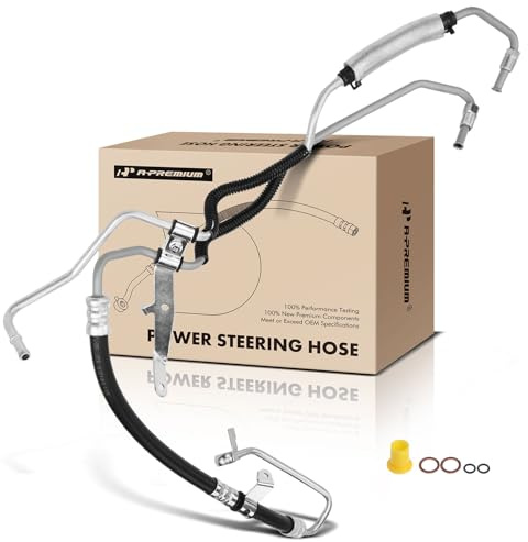A-Premium Power Steering Pressure & Return Hoses Line Assembly Compatible with Scion tC 2005 2006 2007 2008 2009 2010, 2.4L, with O-ring & Washer, Gear to Cooler