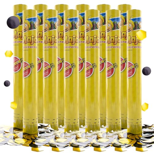 Party Factory `Biene Maja´ Party Popper 1er Set, 40 cm Konfettikanone mit bunt schimmerndem Konfetti, bis zu 8 m Flughöhe