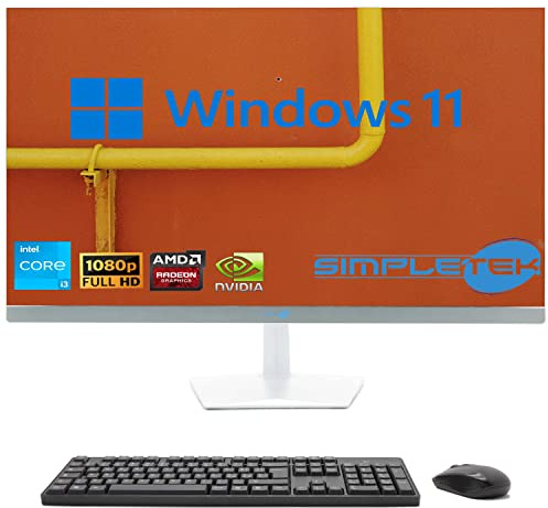 SIMPLETEK - All in One PC Display 27 Windows 11 | Core i3 12°Gen GT730 4GB Video Card | 16GB RAM DDR4 SSD 960GB | Work, Gaming