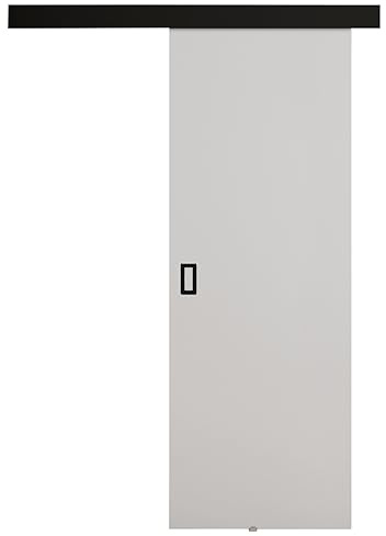 KIER FURNITURE Schiebetür Komplettset WERDI 60 - Innentüren Komplettset - Wohnzimmer Schiebetür - Modern Schiebetüren - Sliding Door - Tür Schwarz 66x205x1,6 cm