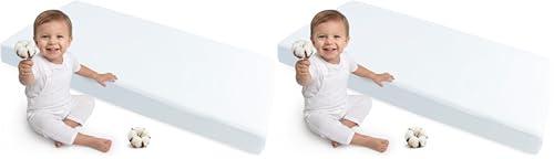 Medi Partners Lenzuola Lettino Neonato 60x120-100% Cotone Lenzuolo con Angoli Culla Coprimaterasso fitted Materassino Sheet Letto Bambino Lenzuolino (Bianco) (Confezione da 2)