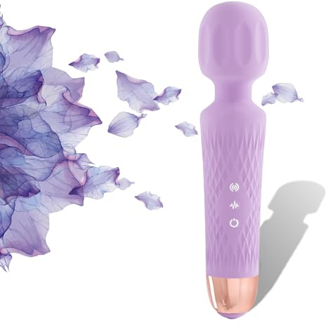Niclove Le masseur personnel 3 en 1 amélioré – Vibrations puissantes de 3 heures, silencieux et étanche – 20 modes, 8 vitesses, bâton de thérapie musculaire pour tissus profonds, récupération sportive