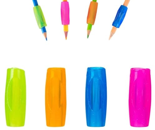 Reccisokz 4 Pezzi Impugnatura Matita Bambini,Per Destri e Mancini Pencil Grip Per Una Scrittura a Mano Ottimale e Massimo Controllo Mentre Si Colora