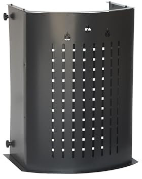 LIMAC Design HERMO Kaminschutzgitter, Ofen Türschutzgitter, Schutz vor Verbrennungen aus Glas, Kindersicherheit und Haustierschutz, Hergestellt in Italien, (mod. 78 - cm. 69x80 h)