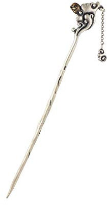 Haarschmuck, Vintage-Haarstäbchen, gedrehte Haarnadel, chinesische Haarstäbchen aus S925-Silber, neutrale Affen-Wukong-Haarstäbchen for Dutts, Gothic-Haardutt-Schmuck for Männer, Mädchen, Frauen