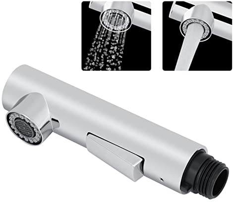 WPKD BLUEIY Kitchen Tap Spray Head,Pull Out Faucet Spray Head,G1/2 Connector ABS Electroplating Craft,for Bathroom Kitchen Sink Mixer Tap(Silver)