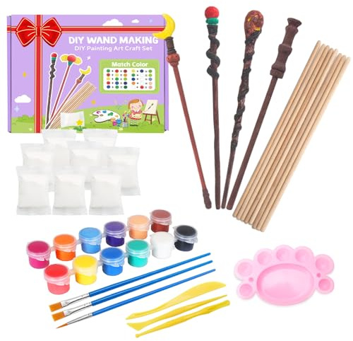 Col-Pary Magic Wand Making Kit,DIY Art Craft Set for Student Kids Gift,School Activities,Wizard Cosplay Masquerade,Halloween Supplies Décor,Christmas Gift,Student Rewards - 25 PCS in All