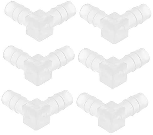 Levemolo 6pcs Hose Pipe Repair Connector Plastic Hose Fittings Elbow Connectors for
