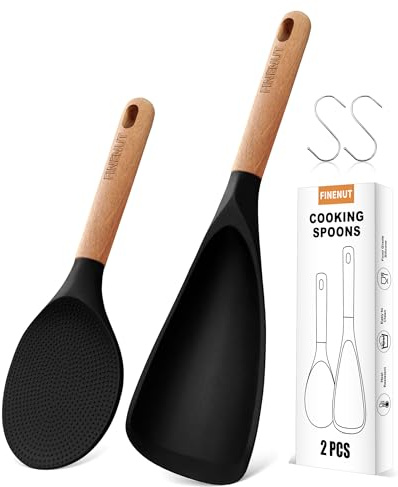 Sminkborstar, set med 2, trähandtag, svarta borst