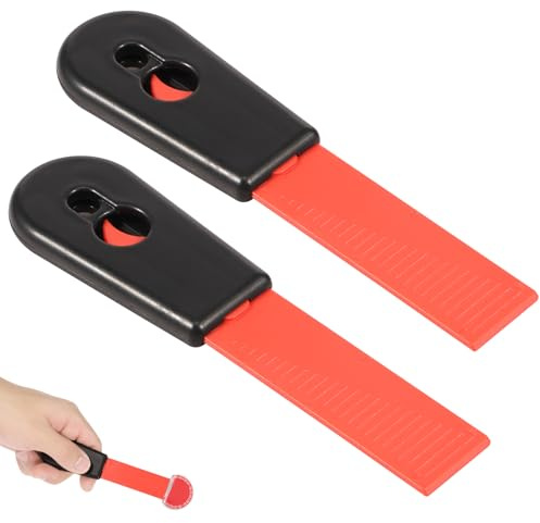 2pcs Self Sharpening Cleaning Scraper Versatile Glass Top Stove Scraper with Handle Easy to Use Cleaning Scraper Tool Efficient Stainless Steel Scraper for Your Kitchens(Orange)