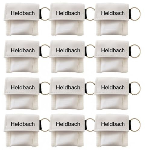 Heldbach® 10 Beatmungsmaske Erste Hilfe Hygienisches Beatmungstuch mit Schlüsselanhänger für Mund-zu-Mund-Beatmung – Kompakt & ideal für Notfälle, HLW, unterwegs beatmungstuch, beatmungsmaske