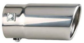 Autozubehör Auto 70mm Einlass 76mm Auslass Auto Auspuff Endschalldämpfer Spitzen Edelstahl Auspuffspitzen Rohr Auspuffblende(Type 1)