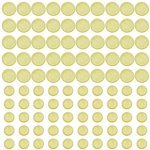 WEBEEDY 100 pièces 2 Tailles Mini Tranches de Citron en Simulation Plastique Fruits Artificiels Citron Jaune Réalistes Décorations pour Fête Mariage Cuisine Table Photographie Accessoires 5cm 4cm