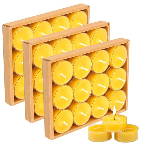 36 Pcs Beeswax Candles, Pure Bees Wax Candle with Cotton Wick, Natural Non Toxic Eco-Friendly Beeswax Candle Ambiance and Home Decor