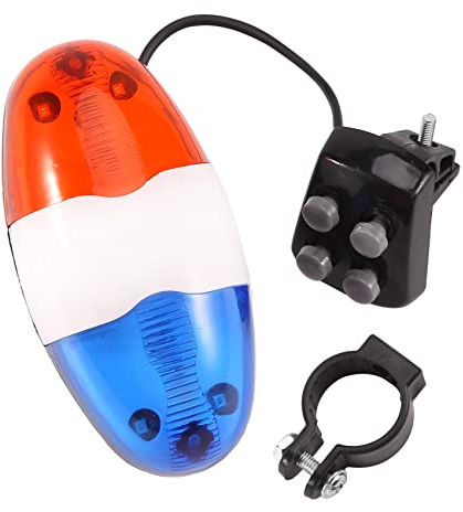 Aboiled Cloche de Bicyclette 6 LED Corne 4 Tons LED Sirene electronique Cloches de Bicyclette pour Les Enfants Accessoires de Velo