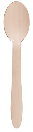 Biovely - [165mm - 20 pezzi] CUCCHIAI biodegradabili compostabili ecologici in legno - usa e getta, resistenti e riciclabili, ideali per feste, catering, eventi