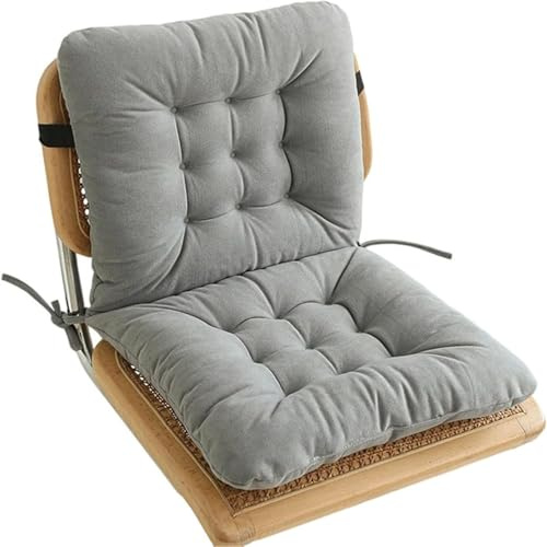 Hoowarm Juego de 1/2/4 Cojin para Sillas con Respaldo para Exterior/Interior/Cocina/Oficina/Terraza/Jardín Cojin de Asiento 40x40cm con Cintas Cojines para Sillas(2,40x40cm(1PC))