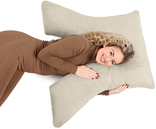 Amilian Multifunktionskissen XXL - weiches Komfortkissen; Lagerungskissen für Sofa, Bett und Seitenschläfer - großes Schlafkissen; Kuschelkissen mit abnehmbarem Bezug, pflegeleicht und bequem