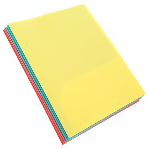 Mikikit 6 piezas Carpetas de Plástico con Pinzas Dobles de Colores Carpetas para Archivos y Presentaciones Resistente al Agua para Organización Escolar y Profesional
