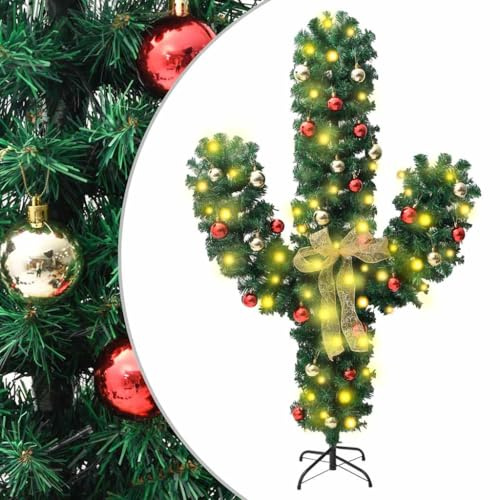 Genérico Cactus de Navidad con Soporte y Leds Verde 150 cm PVC,Casa y jardín,Decoración,Decoraciones Festivas y estacionales,Arboles de Navidad,344655