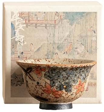 92ml/3oz ceramica dipinta rossa ortensia mano tazza casa squisita grande bere utensili-ortensia [scatola]