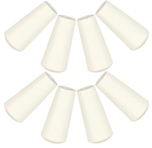 DRESSOOS 8pcs White Wood Blind Cord Knobs for Window Shades Classic Bamboo Pull Cord Ends Curtain Drops and Blind Holders for Roller Shades and Safety Use