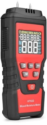Moisture Detector Moisture Meter, Digital Wood Wall Tester Hygrometer Concrete Cement Detector,for Acuurately Percentage Measuring