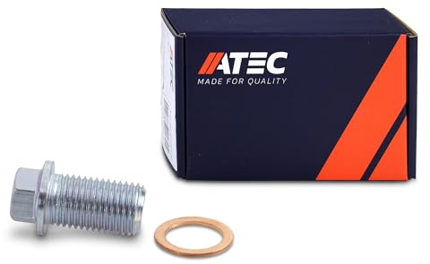 ATEC Germany 1x Ölablassschraube, 1x Dichtring (Kupfer/Cu) | Kompatibel mit: CHRYSLER 300C, 300C Touring, GRAND VOYAGER V, PT CRUISER, VOYAGER / GRAND VOYAGER III, VOYAGER IV