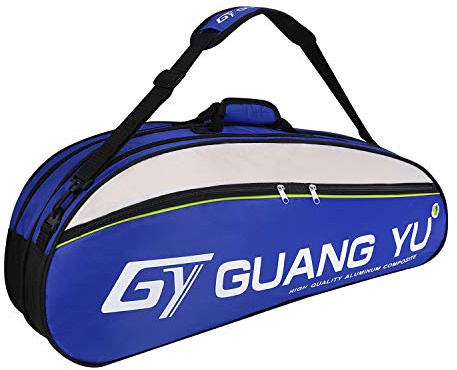 IPENNY Large Capacity Badminton Tennis Racquet Bag - 6 Racket Waterproof Dustproof Gym Backpack Sport Equipment Duffel Shoulder Carrying Tote Storage Sack