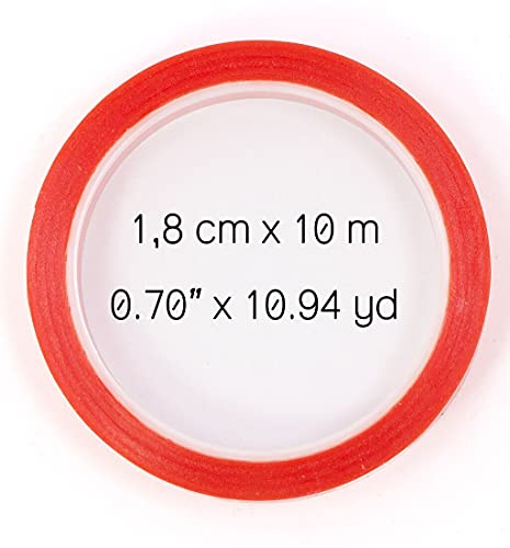 Craftelier - Ruban adhésif double face extra fort pour travaux de cartes, scrapbooking et autres travaux manuels | Finition transparente et permanente | Sans acide | Taille 18 mm x 10 m