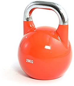 Cfty Kettlebell 6kg 10kg 14kg 18kg 20kg All-Steel Home Fitness-Ausrüstung für Männer und Frauen Gewicht Training Solide Gusseisen Dummköpfe (Gelb, Grün, Grau, Schwarz, Orange)(Orange-20kg)