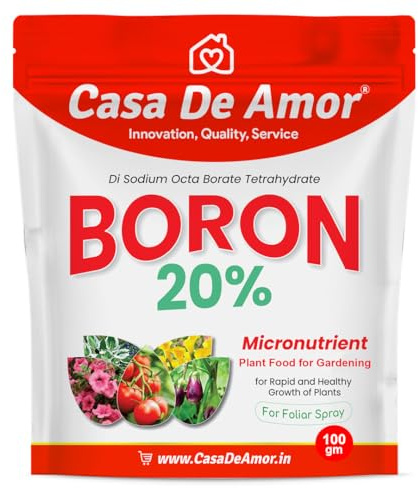 Casa De Amor Boron 20% Micronutrient Fertilizer for Healthy Growth of Vegetable Plants and Gardening (100 gm)