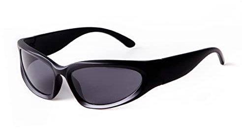 ADEWU Sportbrille Sonnenbrille Y2K Brille Unisex Schnelle Brille Punk Fahrerbrille Sunglasses UV400-Schutz Herren Damen