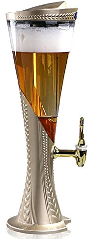 wiedao Biersäule mit Eiskühlung, Bierzapfanlage, Bierturm, Getränkezapfanlage, Trinksäule für Party, Bar und Zuhause, Buffetrestaurant (3L)