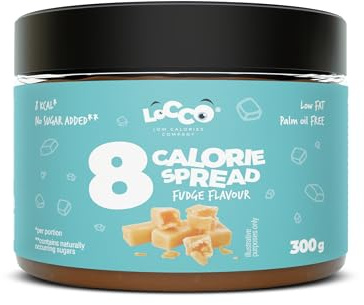LOCCO Crema Spalmabile Caramello Senza Zucchero Aggiunto Ipocalorica Solo 8 kcal Senza Olio di Palma e Glutine Snack Dietetico Alternativa Proteica Dolce 300g